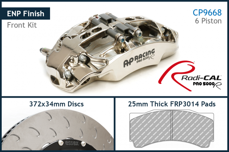 AP Racing 372mm RADI-CAL Nickel Plated Big Brake Kit Camaro Gen. 6 25mm Pad
